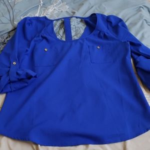Royal blue blouse